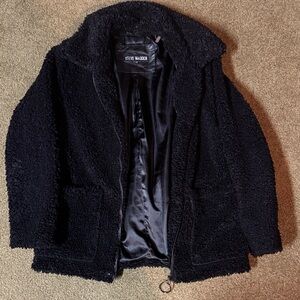 Steve Madden Midnight Black Fleece Jacket